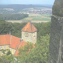 Burg Wohldenberg, Bild: Blick vom Turm